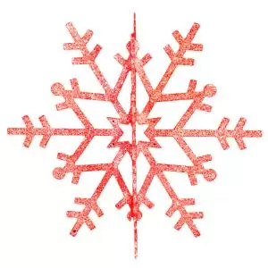 Елочная фигура Снежинка резная 3D, 61 см, цвет красный
